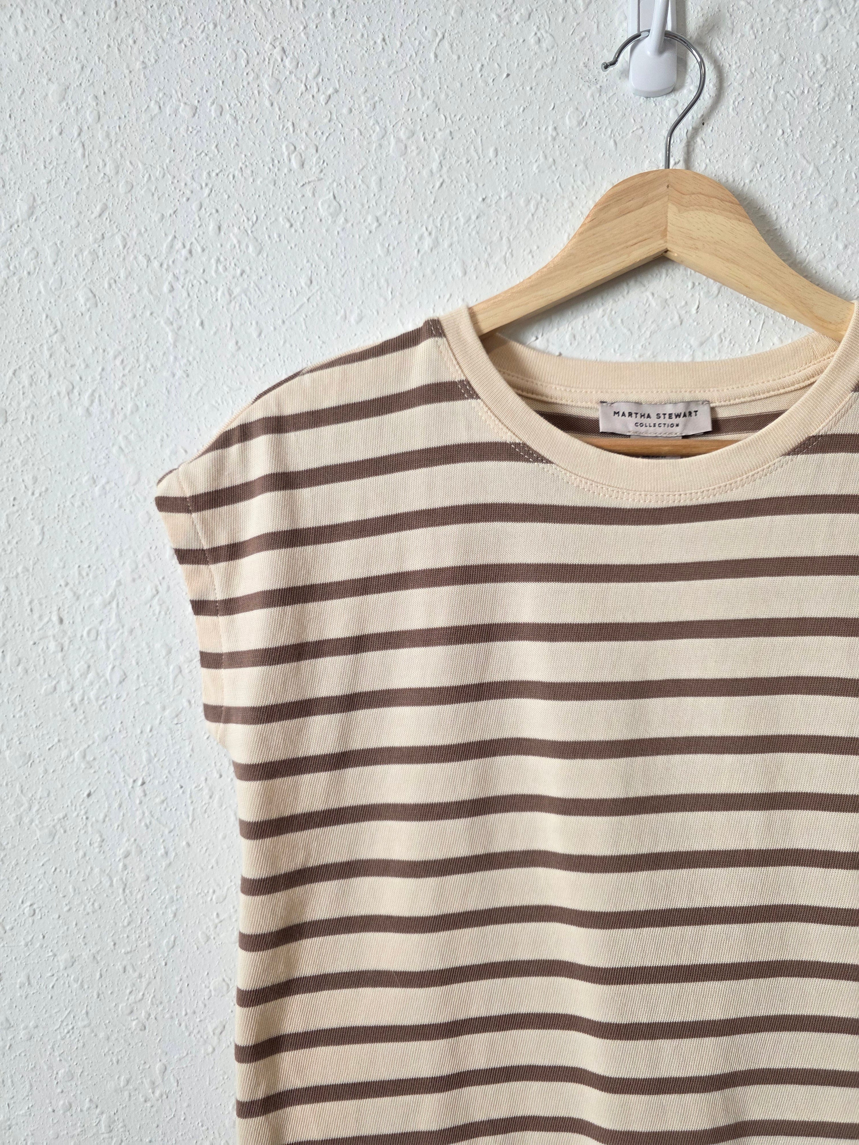 Brown Striped Boxy Top (XS)