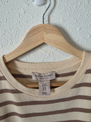 Brown Striped Boxy Top (XS)