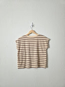 Brown Striped Boxy Top (XS)