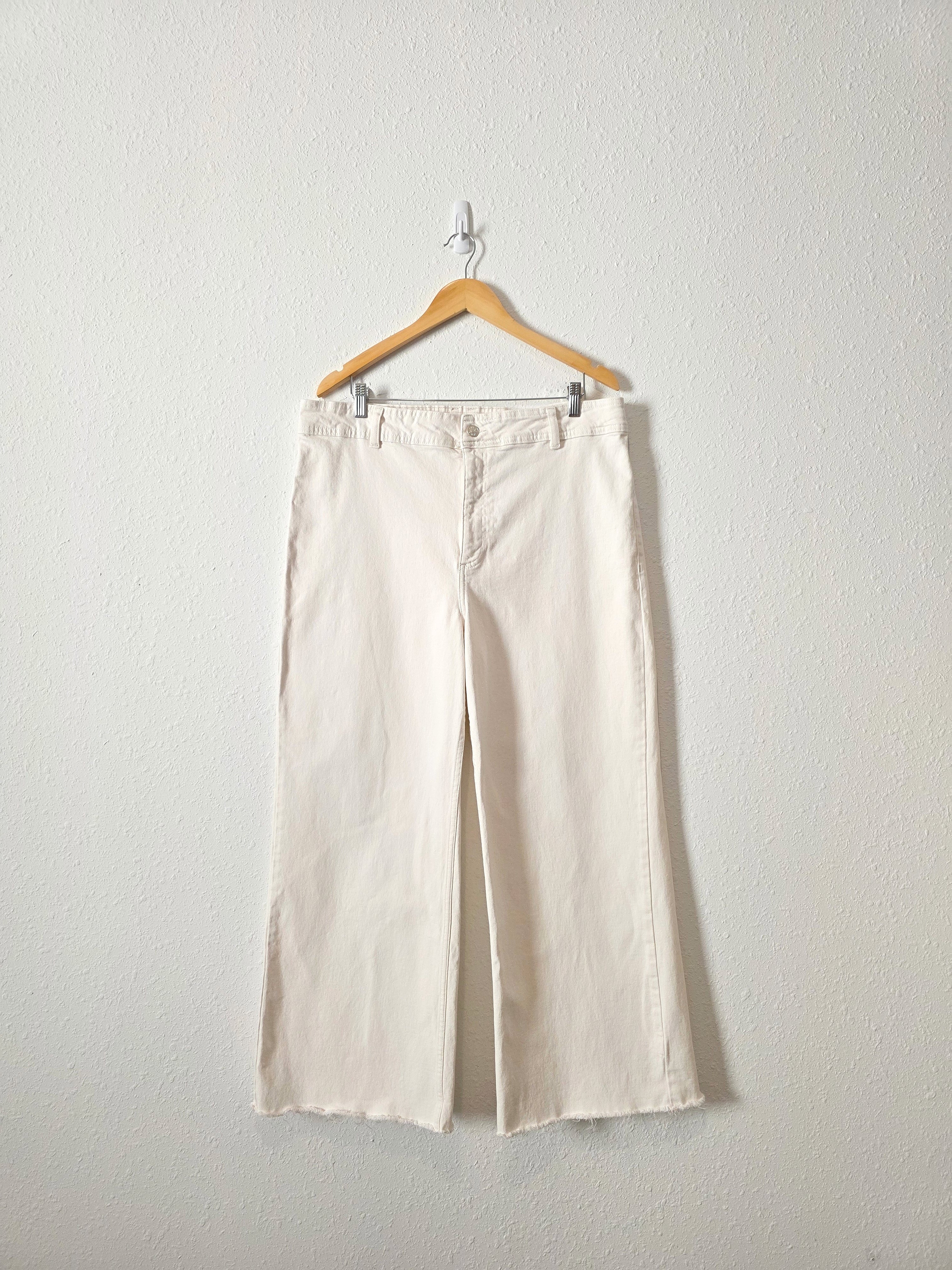 Mango Ecru Wide Leg Jeans (16)