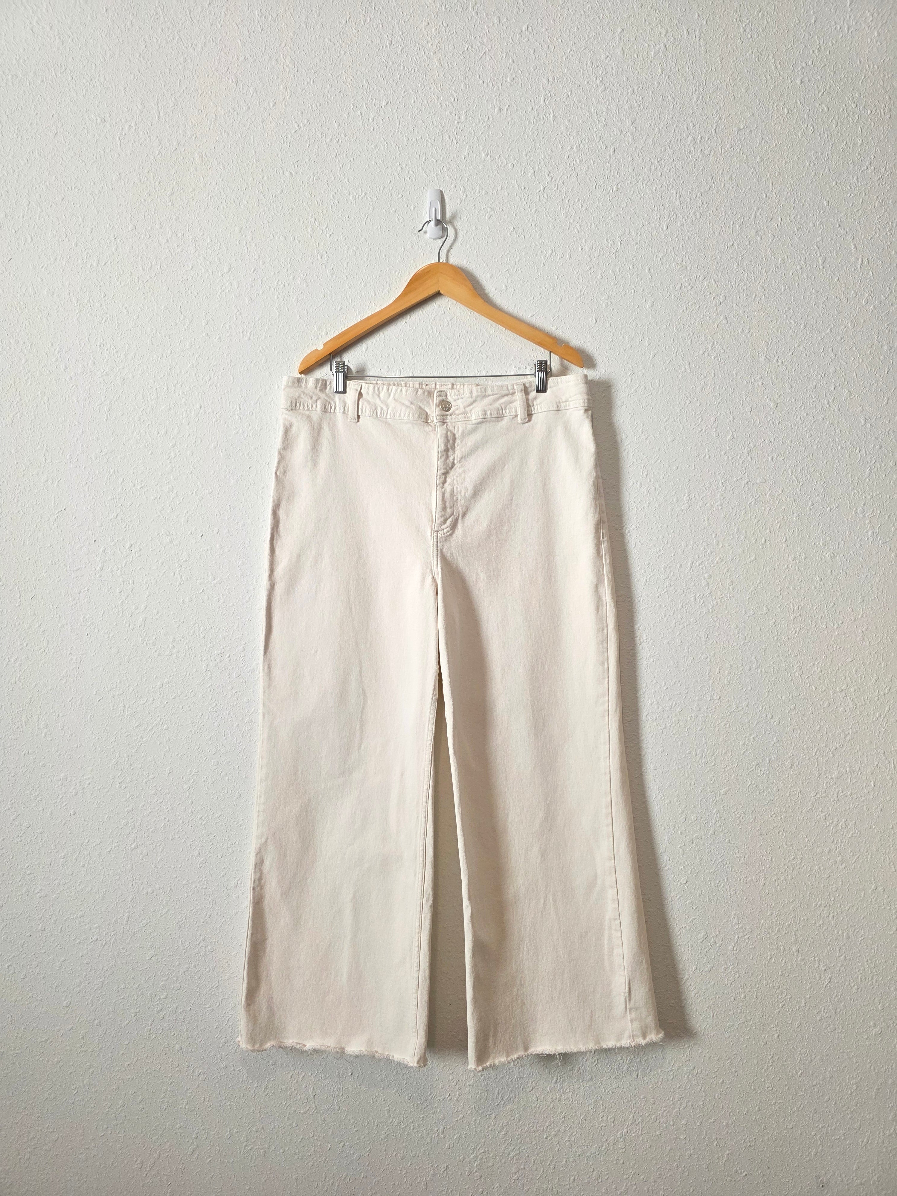 Mango Ecru Wide Leg Jeans (16)