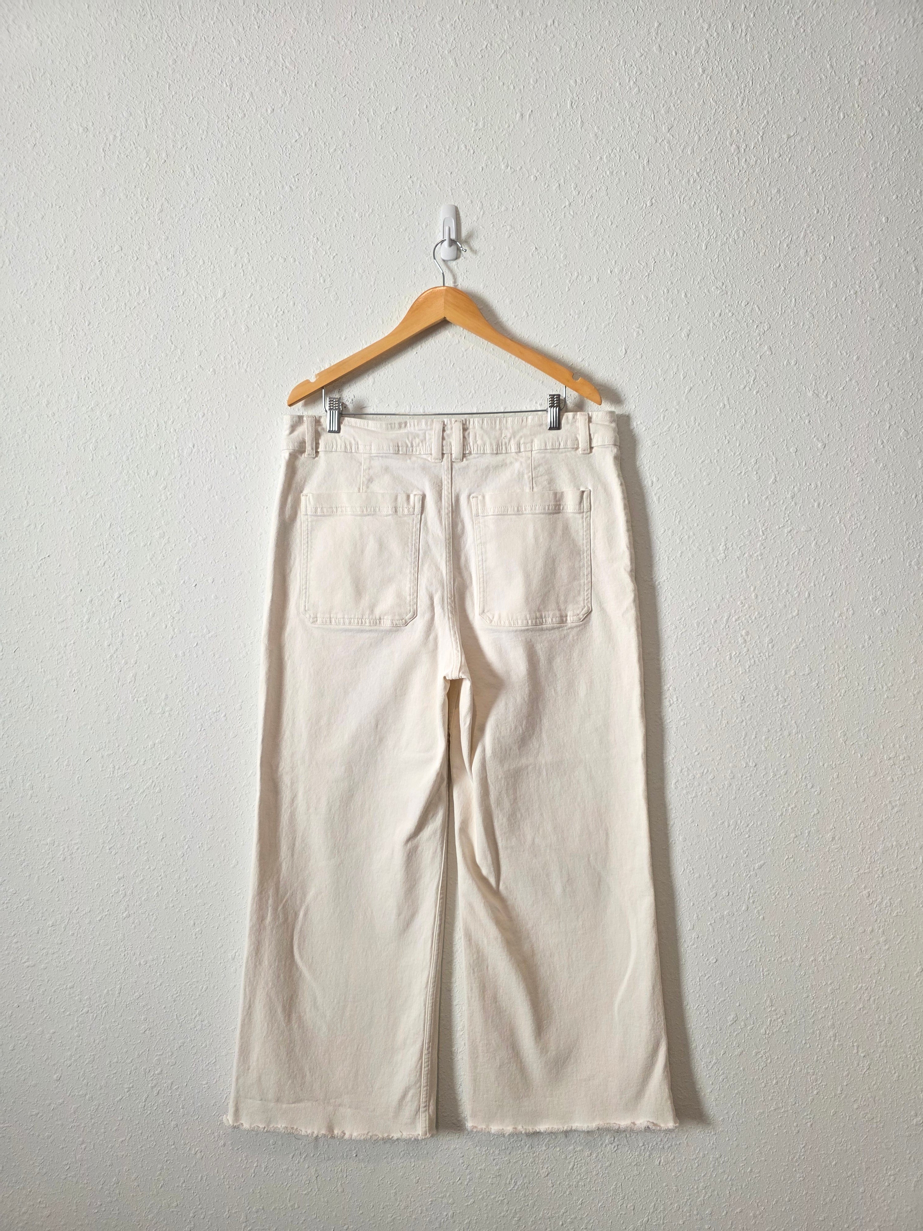 Mango Ecru Wide Leg Jeans (16)