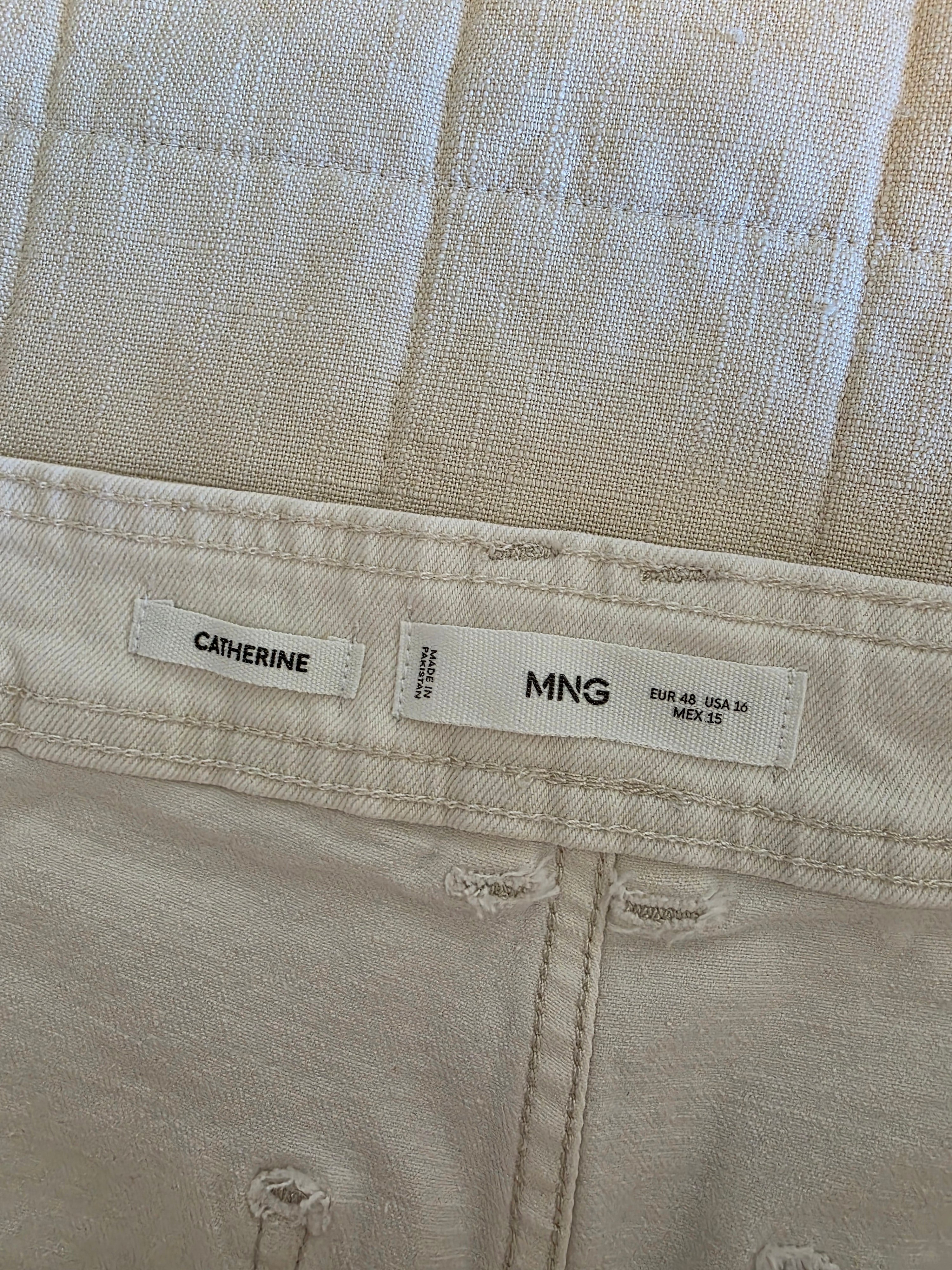 Mango Ecru Wide Leg Jeans (16)