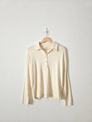 Madewell Cream Polo Shirt (S)