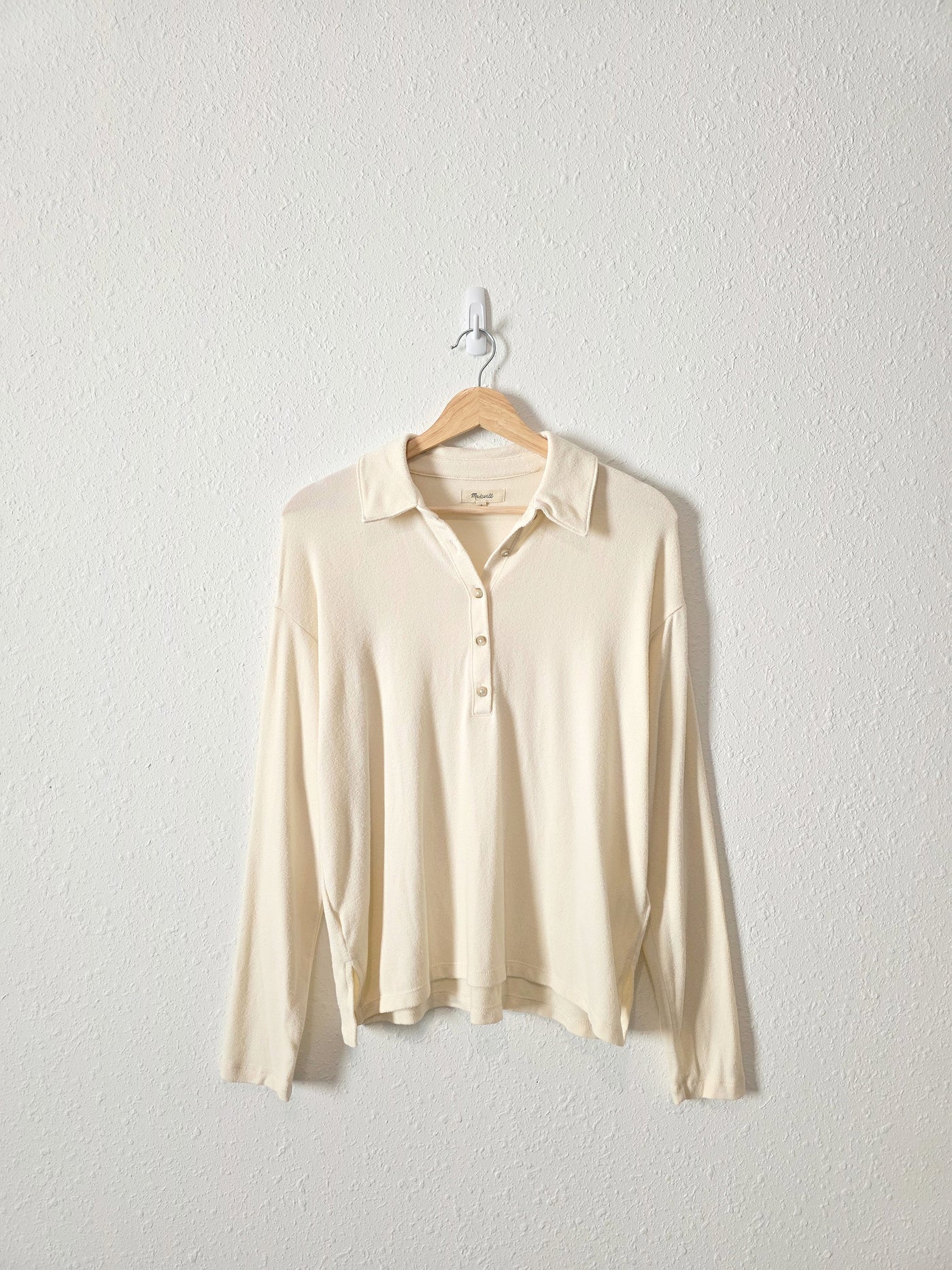 Madewell Cream Polo Shirt (S)