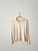 Madewell Cream Polo Shirt (S)