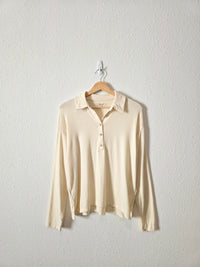 Madewell Cream Polo Shirt (S)