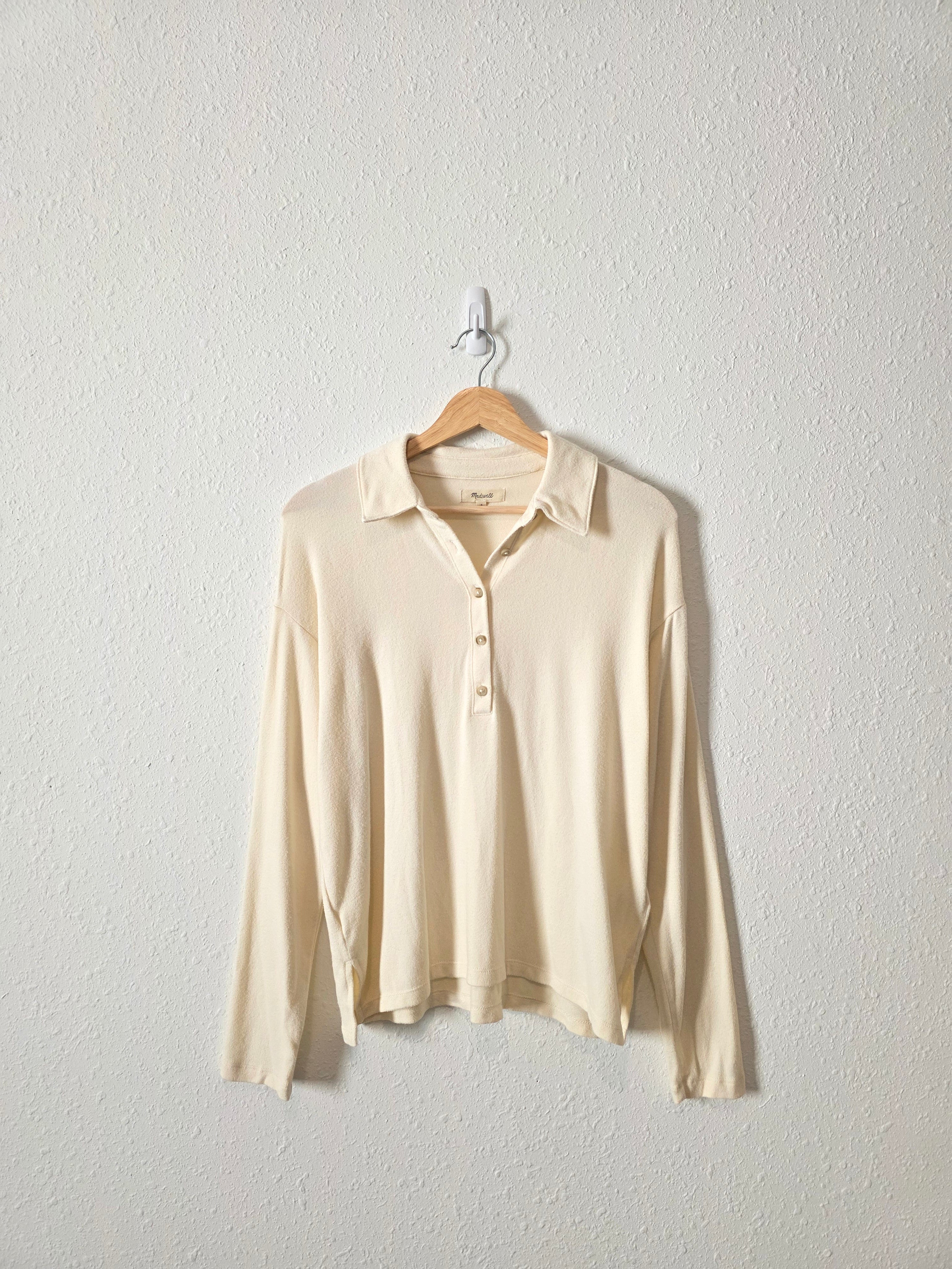 Madewell Cream Polo Shirt (S)