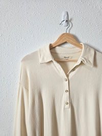Madewell Cream Polo Shirt (S)