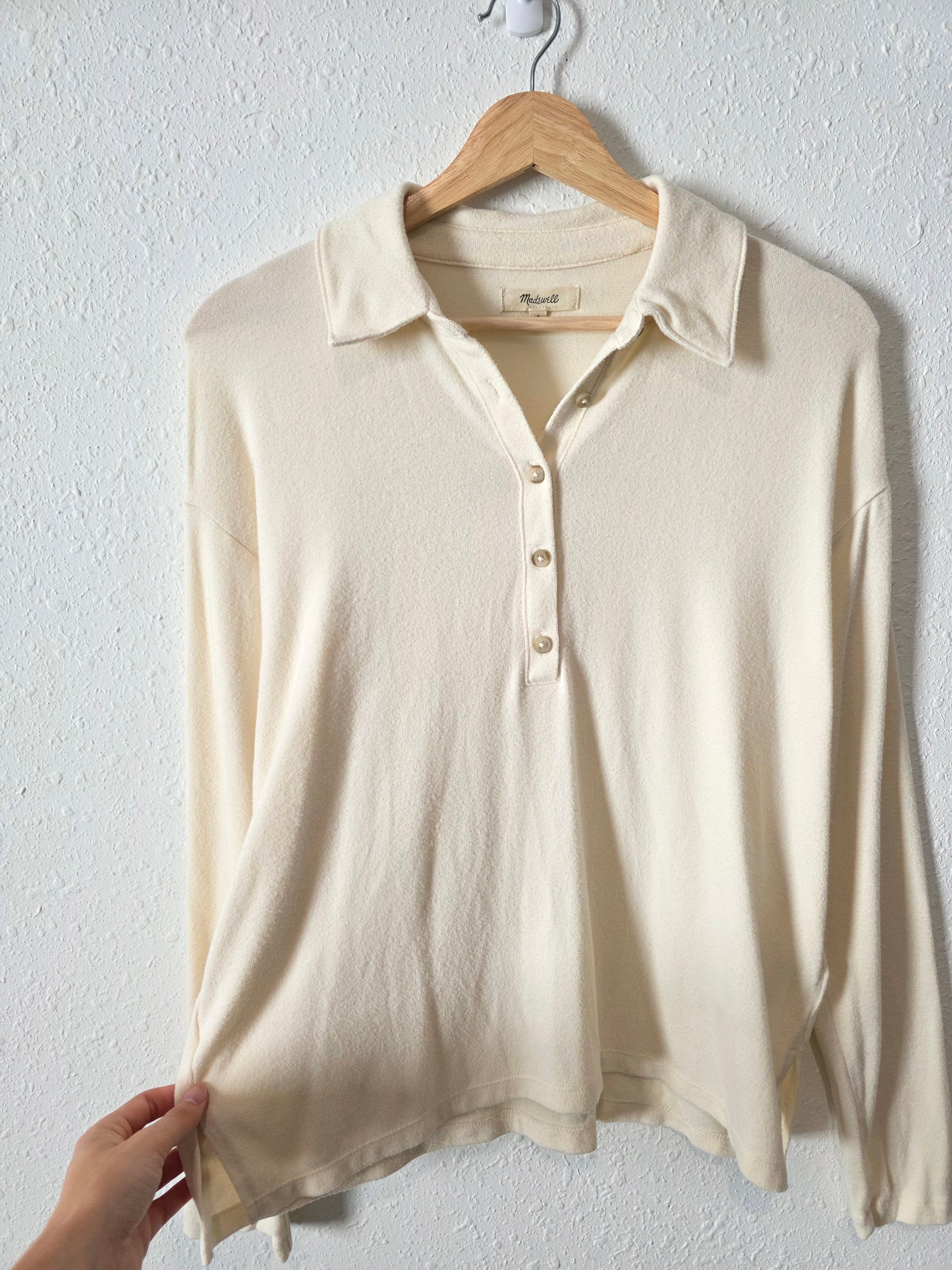 Madewell Cream Polo Shirt (S)