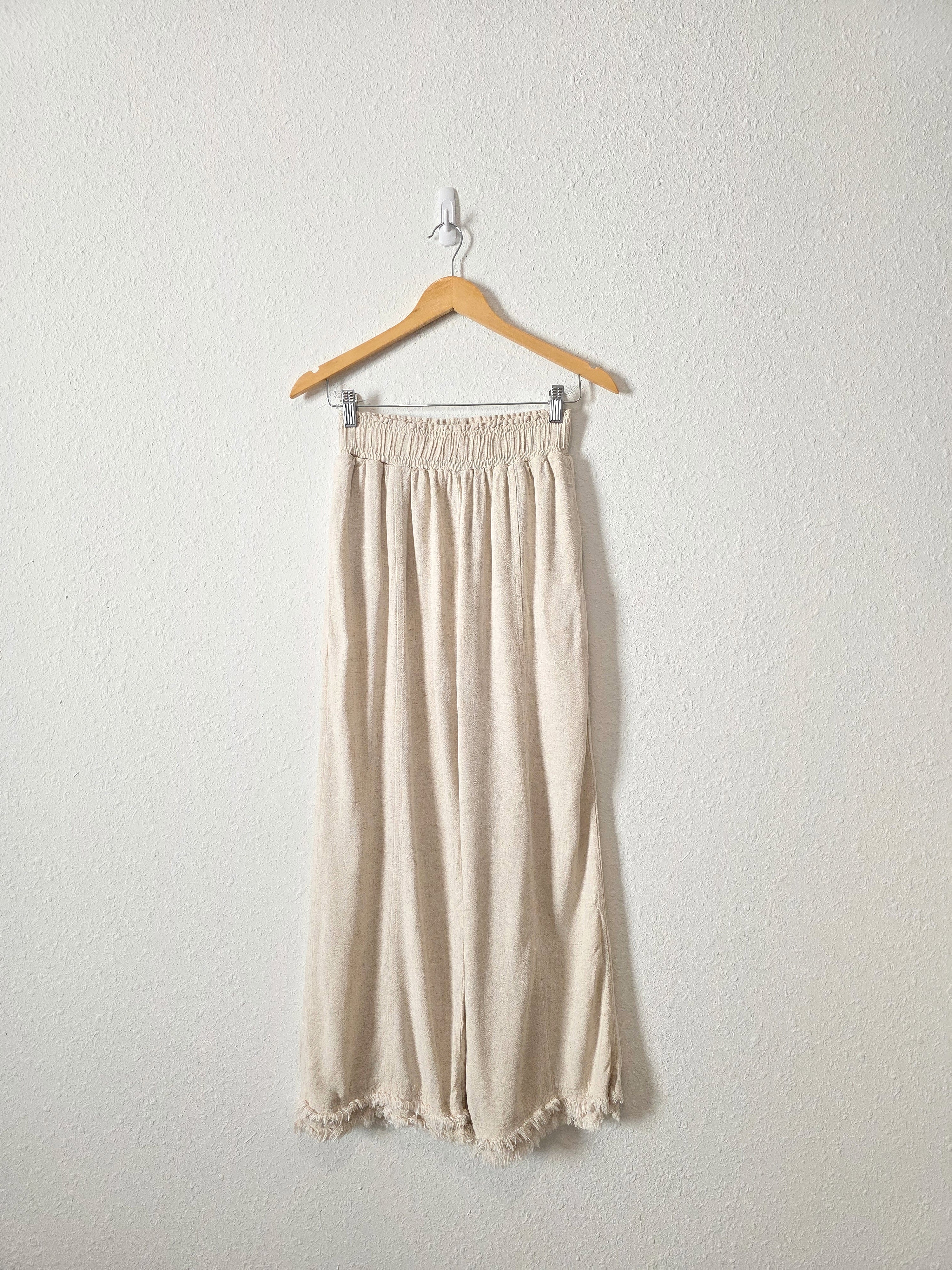 Umgee Linen Cotton Wide Leg Pants (S)