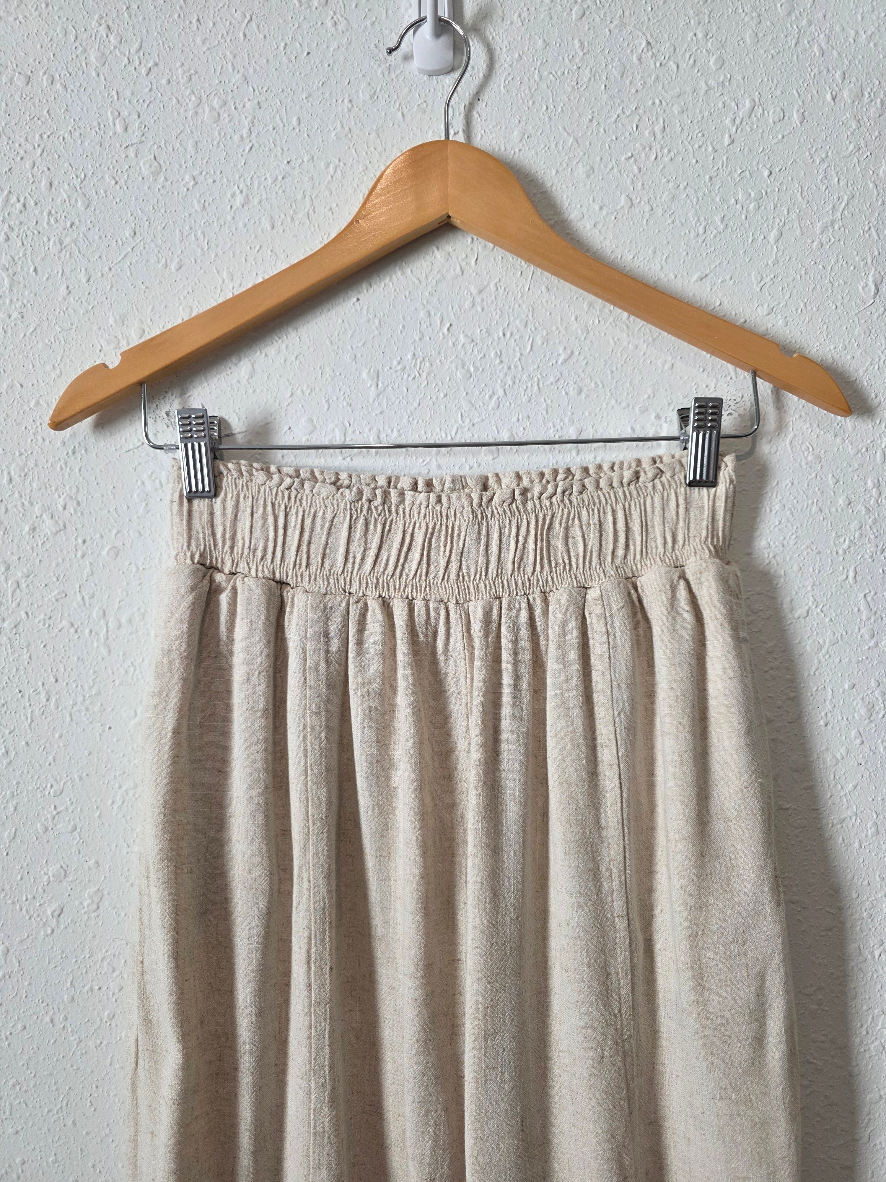 Umgee Linen Cotton Wide Leg Pants (S)