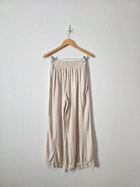 Umgee Linen Cotton Wide Leg Pants (S)
