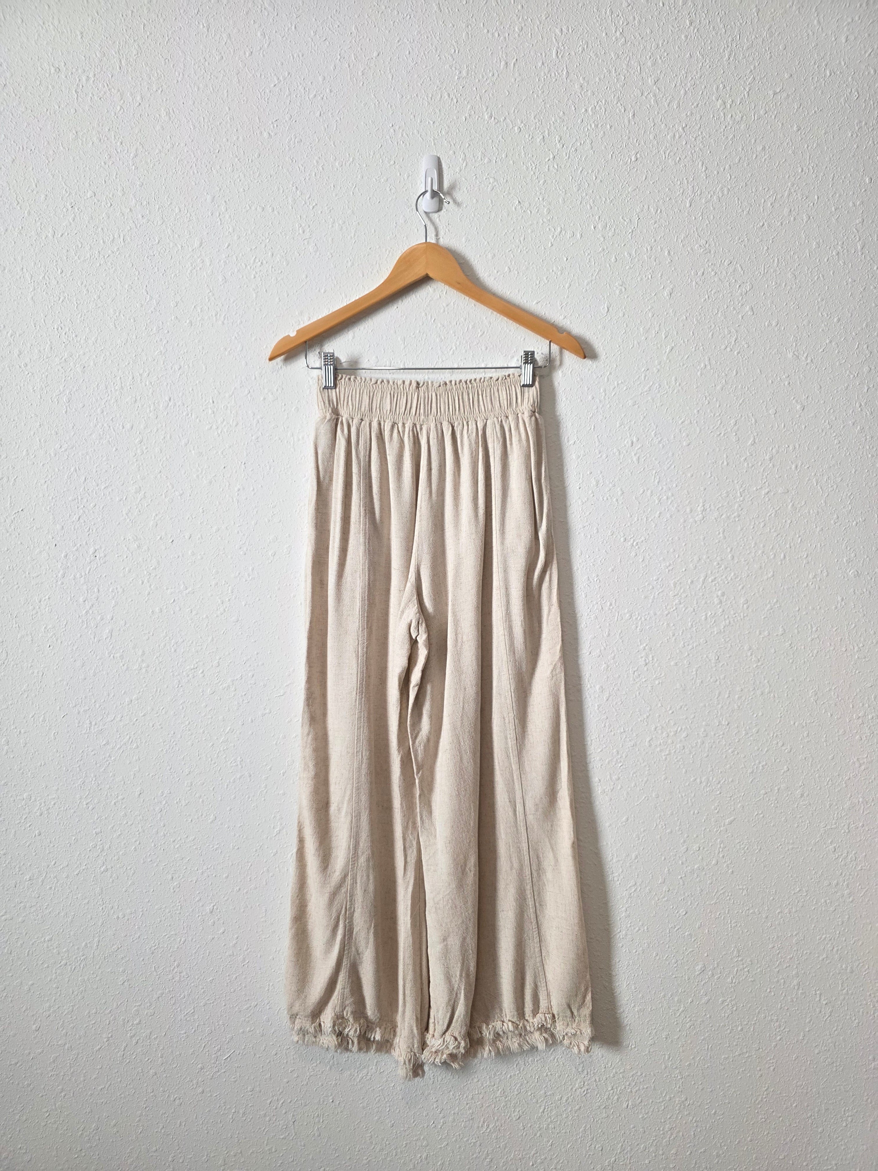 Umgee Linen Cotton Wide Leg Pants (S)