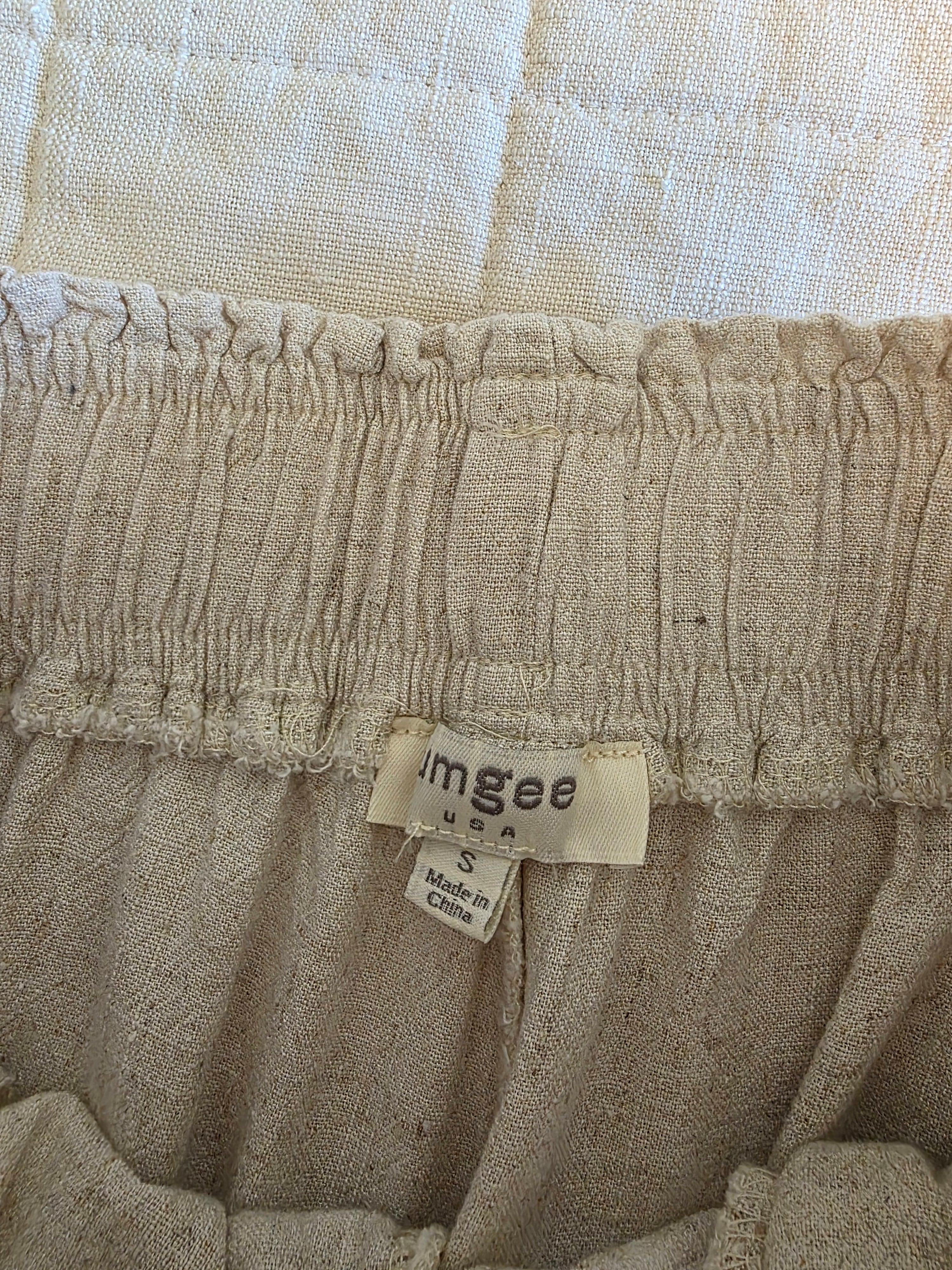 Umgee Linen Cotton Wide Leg Pants (S)