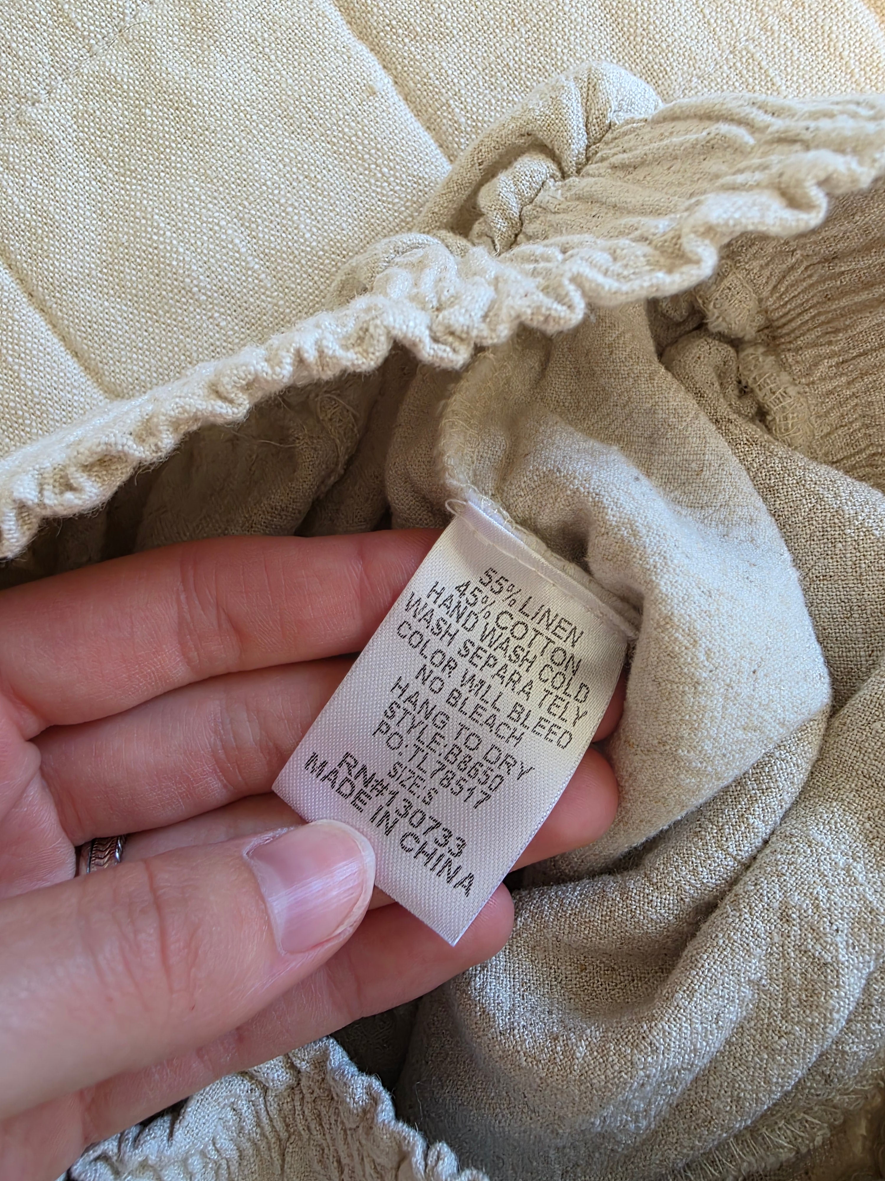 Umgee Linen Cotton Wide Leg Pants (S)