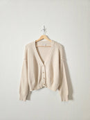 Waffle Knit Cardigan Sweater (S)