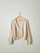 Waffle Knit Cardigan Sweater (S)