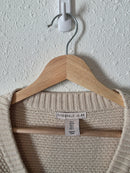 Waffle Knit Cardigan Sweater (S)