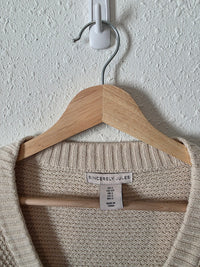 Waffle Knit Cardigan Sweater (S)