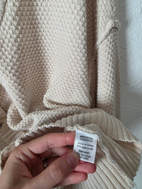 Waffle Knit Cardigan Sweater (S)