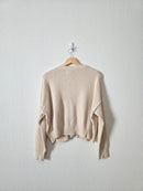 Waffle Knit Cardigan Sweater (S)