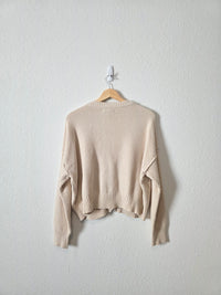 Waffle Knit Cardigan Sweater (S)
