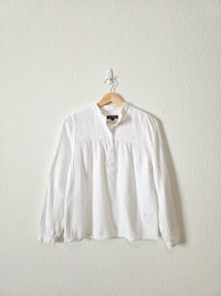 J.Crew White Cotton Gauze Blouse (XS)