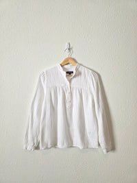 J.Crew White Cotton Gauze Blouse (XS)