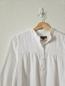J.Crew White Cotton Gauze Blouse (XS)