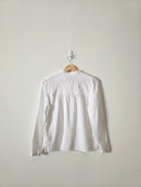 J.Crew White Cotton Gauze Blouse (XS)