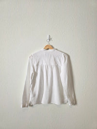 J.Crew White Cotton Gauze Blouse (XS)