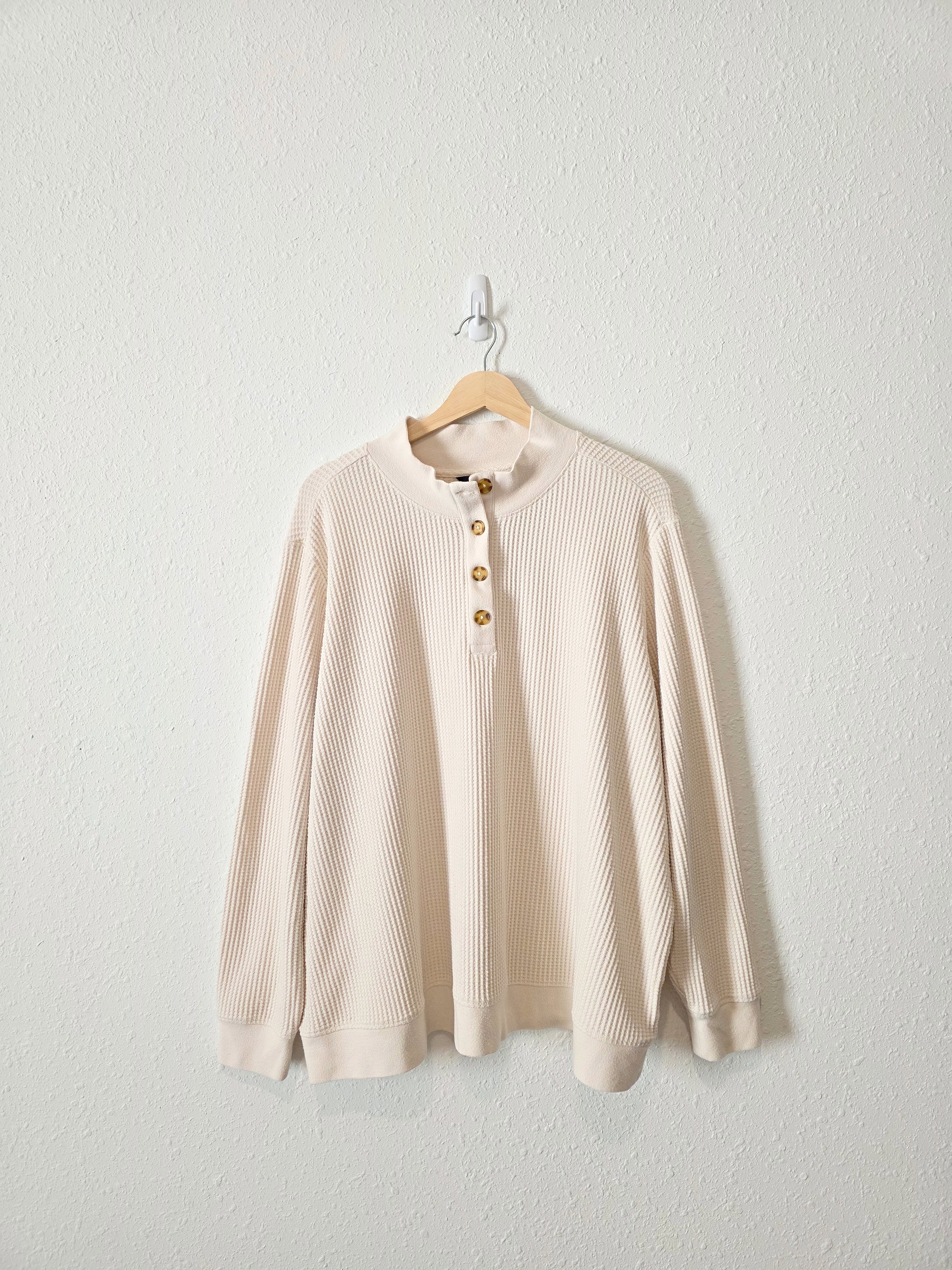 Lands End Waffle Henley Shirt (2X)