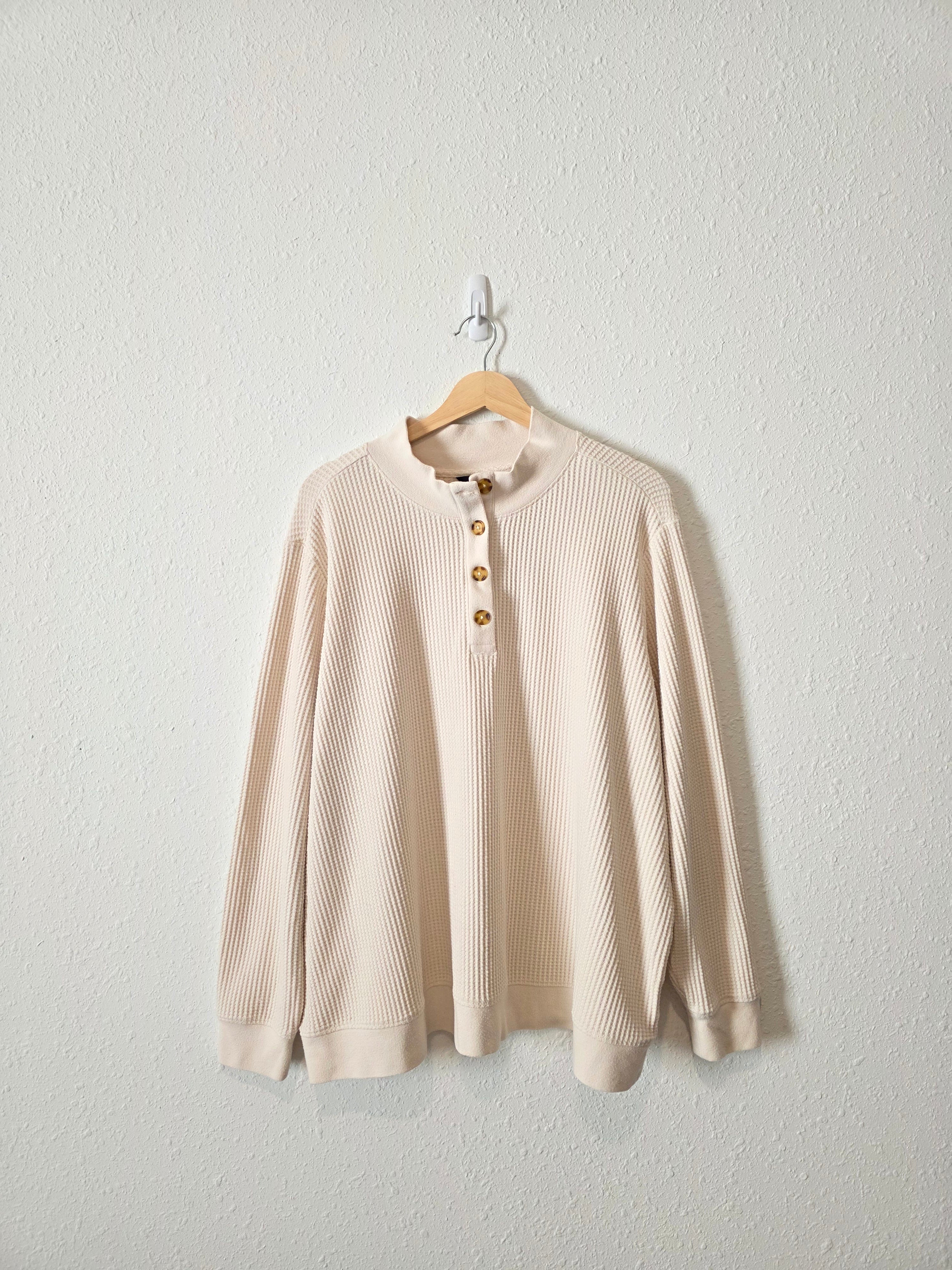 Lands End Waffle Henley Shirt (2X)