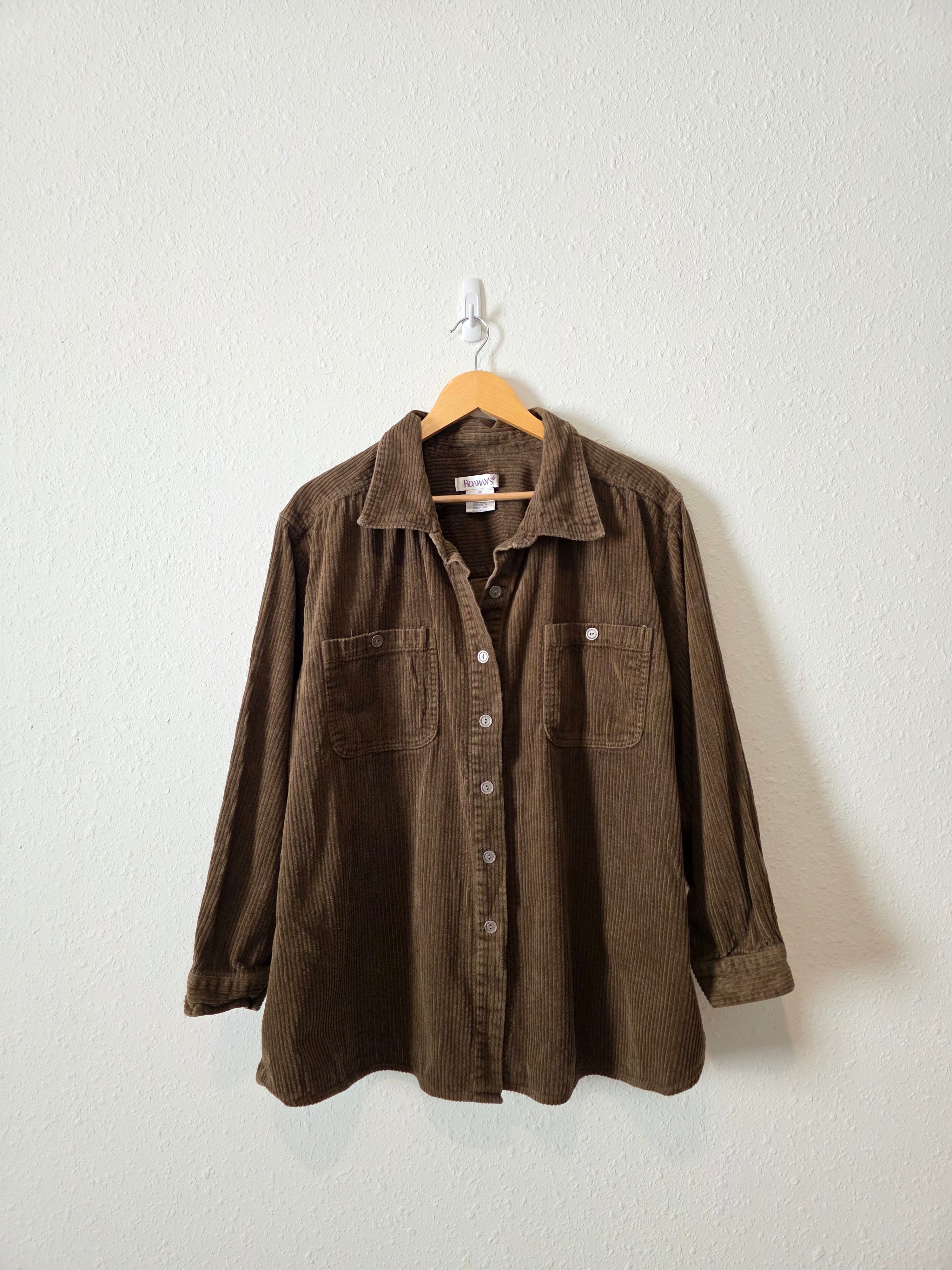 Vintage Brown Corduroy Button Up (3X)