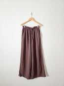 Brown Gauze Wide Leg Pants (S)