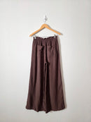 Brown Gauze Wide Leg Pants (S)