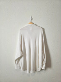 Aerie White Waffle Shirt Jacket (XXL)