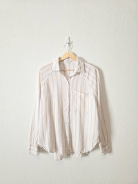 Z Supply Linen Blend Striped Shirt (S)