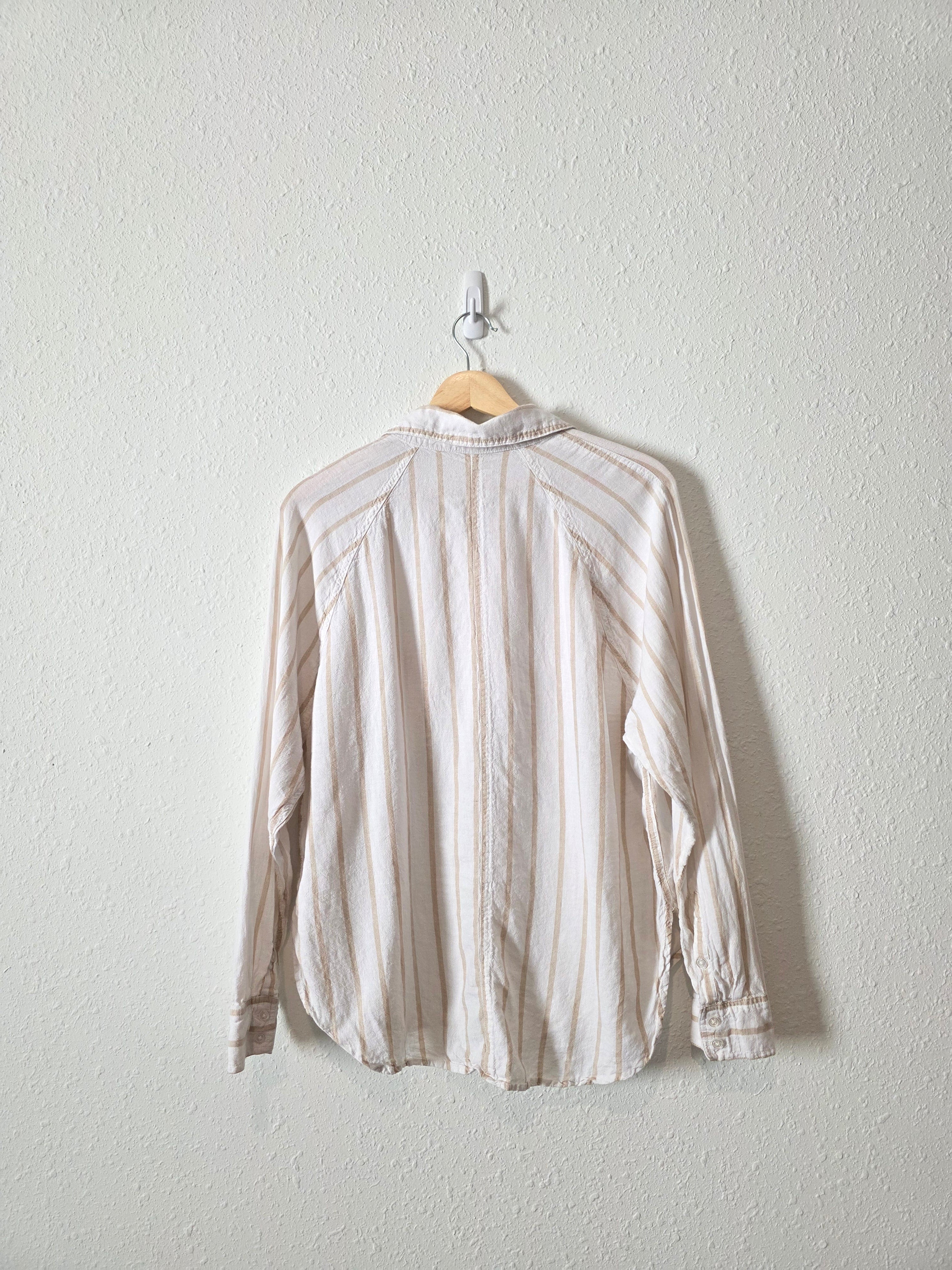 Z Supply Linen Blend Striped Shirt (S)