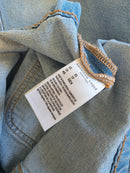 Denim Mini Overall Dress (XS)