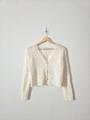 Crochet Knit Button Up Top (XS)