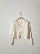Crochet Knit Button Up Top (XS)