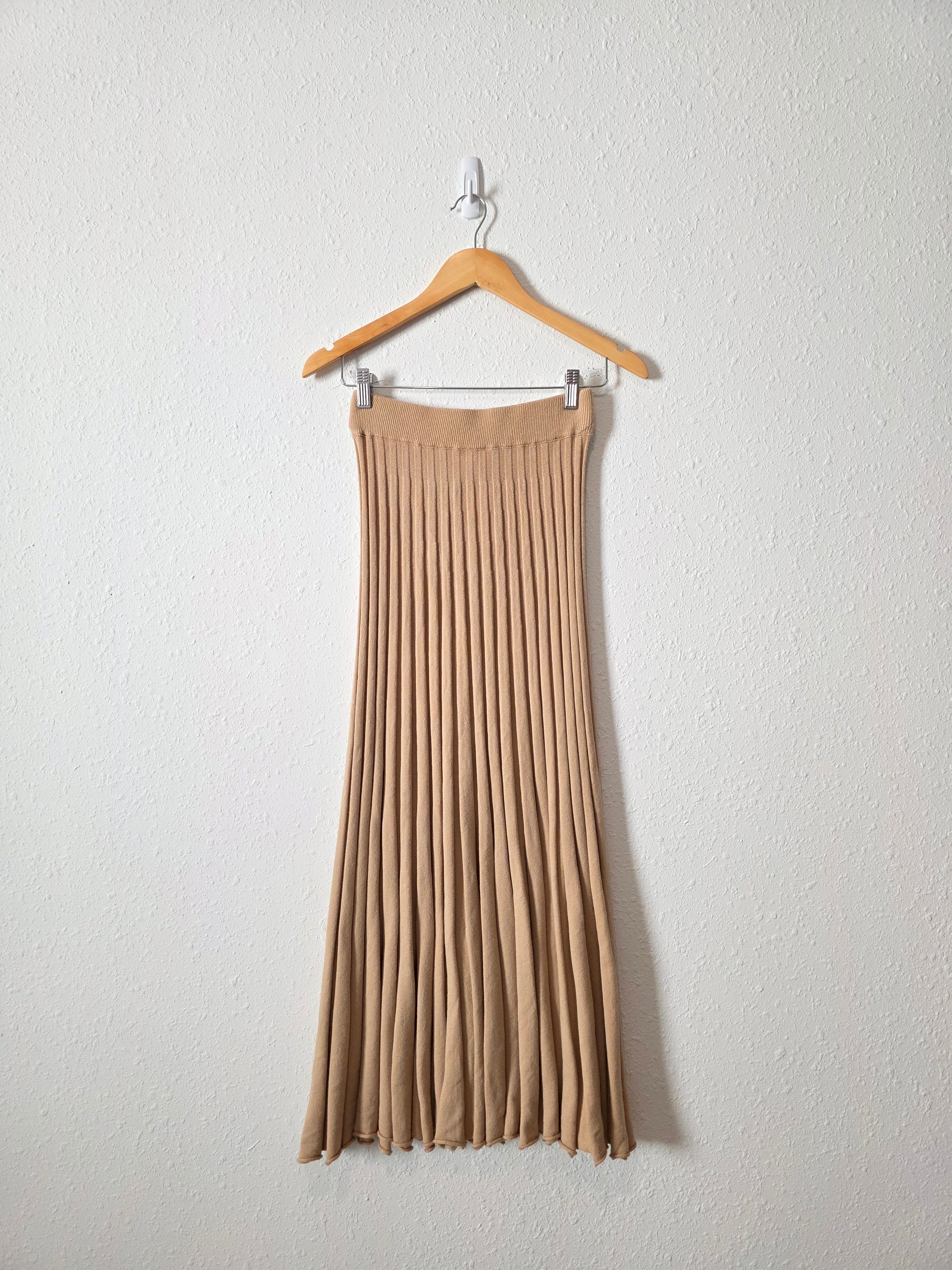 NEW Mable Pleated Knit Maxi Skirt (S)