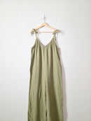 Green Wide Leg Gauze Jumpsuit (M tall)