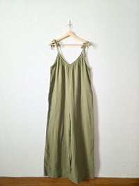Green Wide Leg Gauze Jumpsuit (M tall)