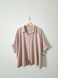 Zenana Oversized Gauze Button Up (L/XL)