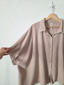 Zenana Oversized Gauze Button Up (L/XL)