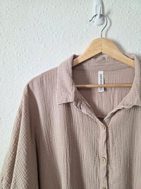 Zenana Oversized Gauze Button Up (L/XL)