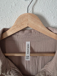 Zenana Oversized Gauze Button Up (L/XL)